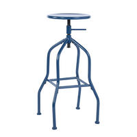 BARHOCKER 2er-Set Metall, blau - Blau, Metall (35/75/35cm) - Urban Meuble