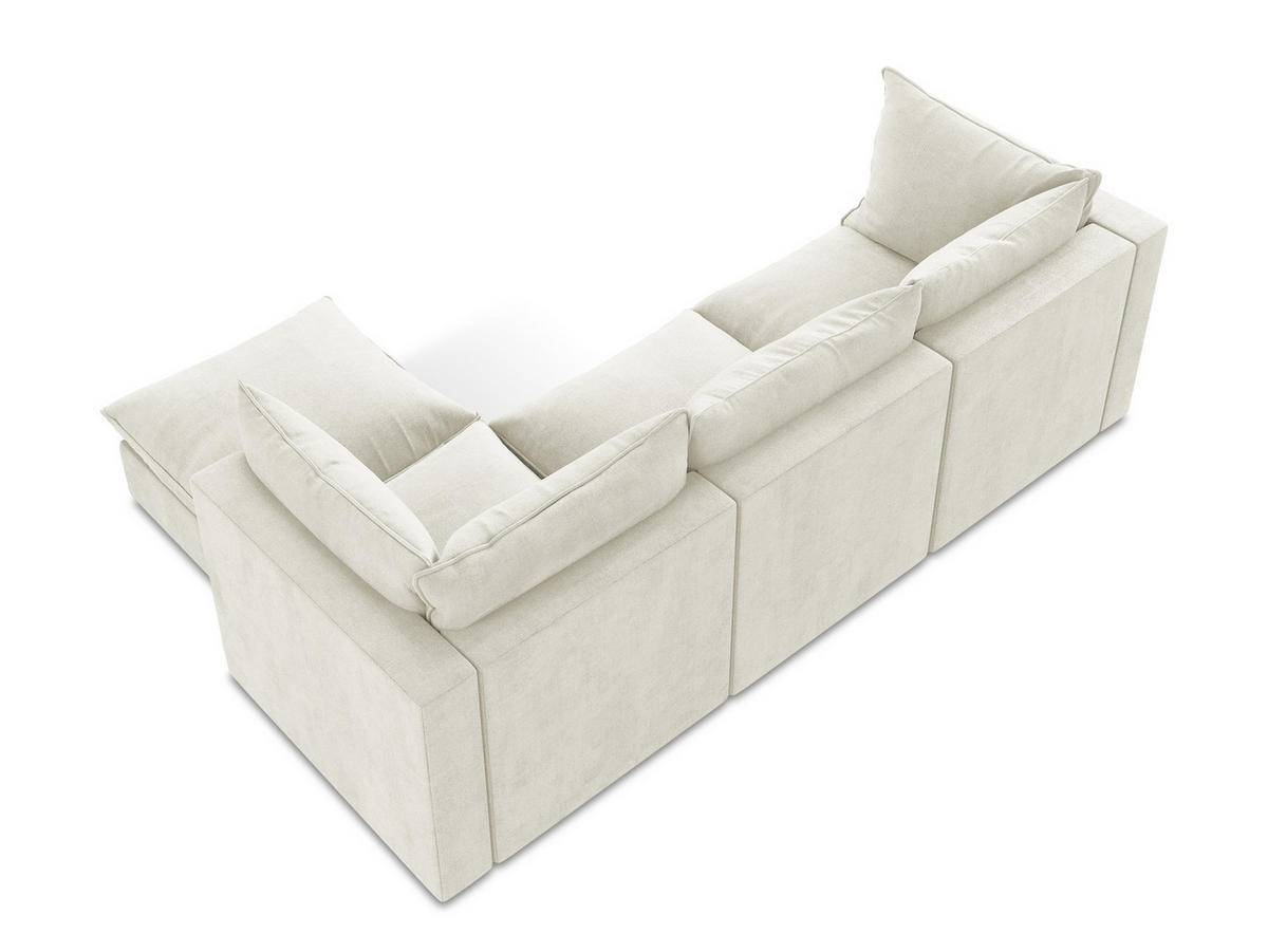 SOFAELEMENT Samt Stoff Blau - Blaugrau/Schwarz, Holzwerkstoff/Kunststoff (75/77/90cm) - Makamii