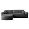 ECKSOFA VENUS mit Schlaffunktion und Bettkasten, Poso 34 - Dunkelgrau, Textil (275/178cm) - Lookway