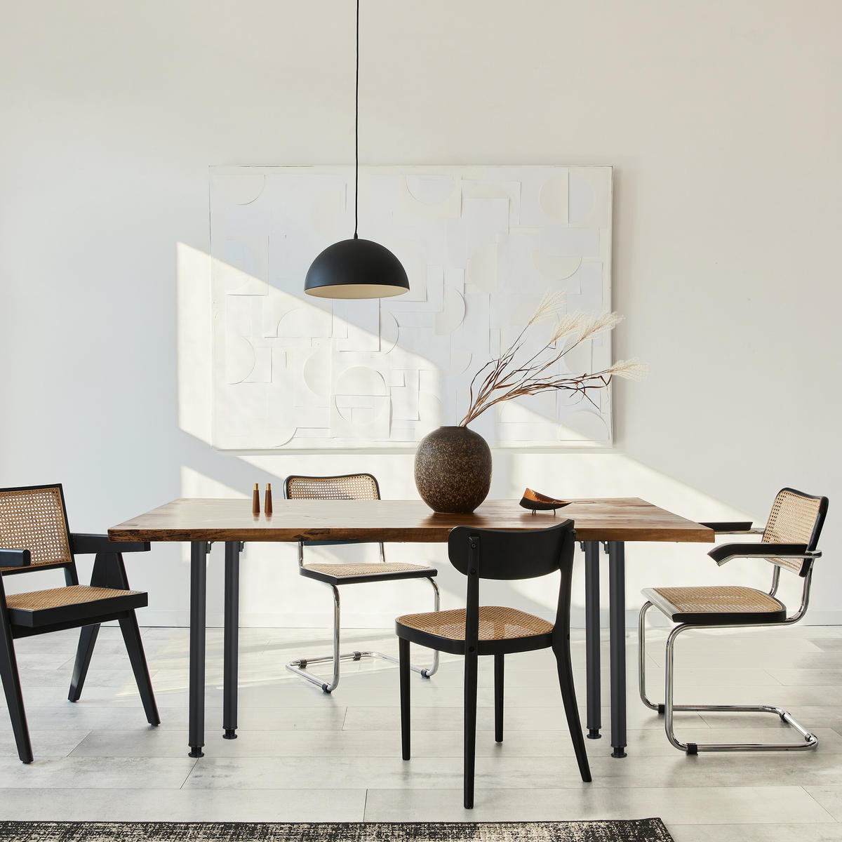 4xTISCHBEINE - Schwarz, Kunststoff/Metall (10/71/14cm) - Relaxdays