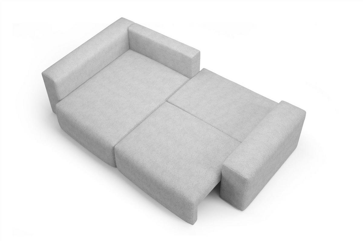 ECKSOFA Arona Mit Schlaffunktion - Hellgrau, Holzwerkstoff/Textil (148/253cm) - Fun Möbel