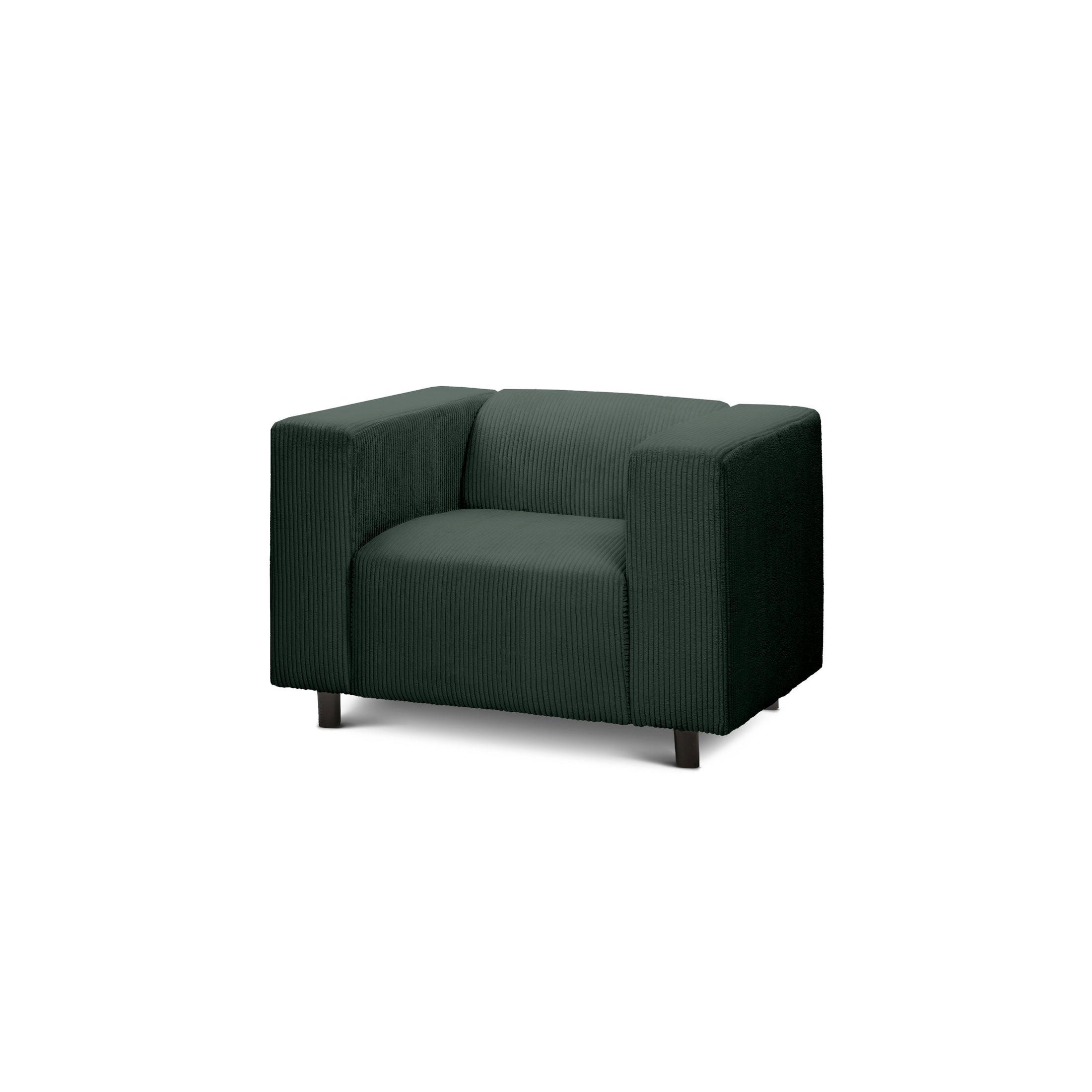 SESSEL July Grün 95 × 80 × 57 cm - Grün, Textil (95/57/80cm) - Pillovely