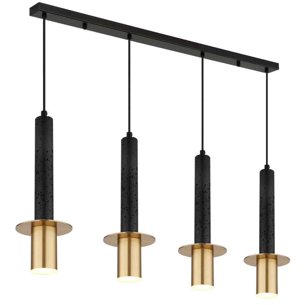 HÄNGELEUCHTE SHANNA, Metall, Schwarz, 4-flammig - Schwarz, Metall (87/12/130cm) - Globo Lighting