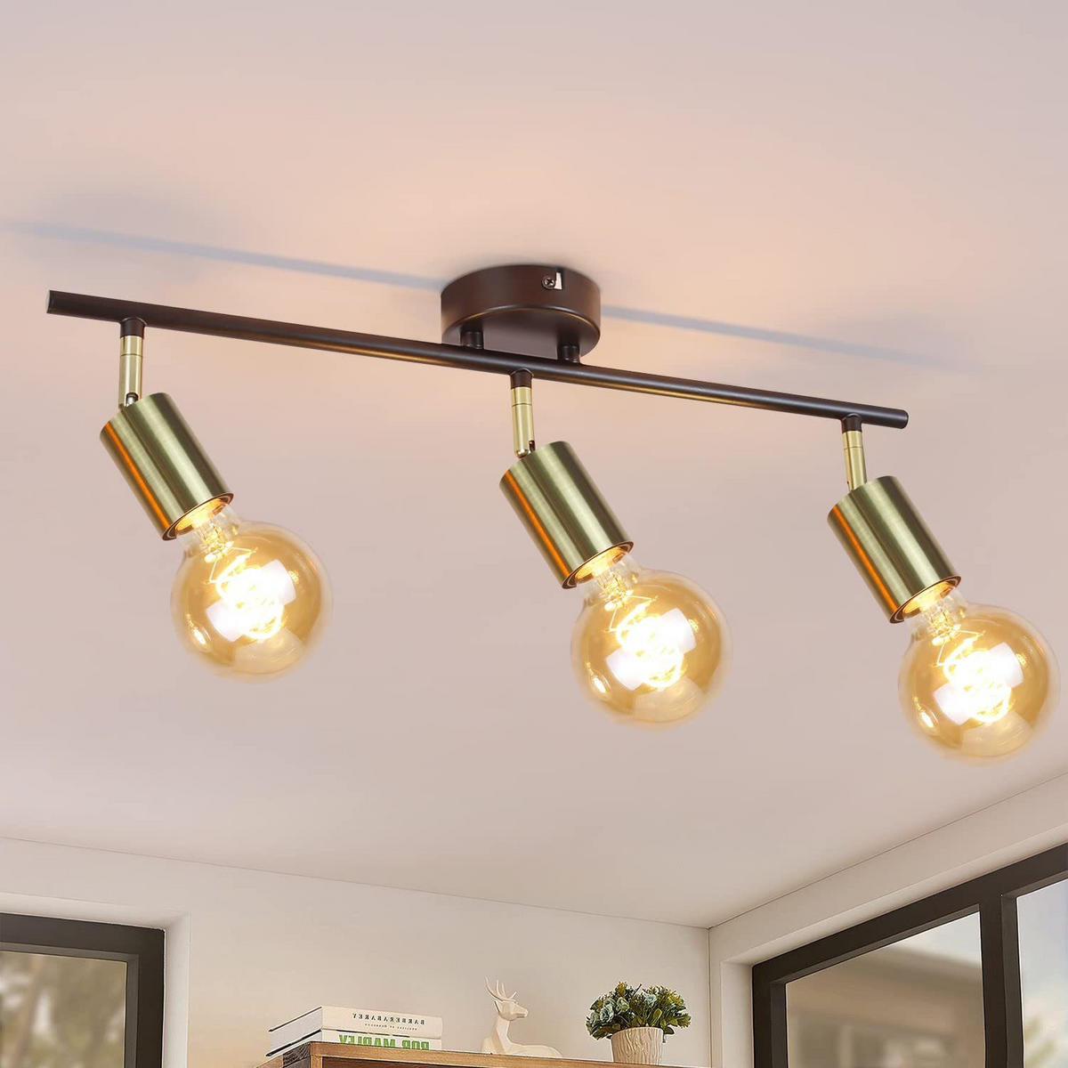 STRAHLER Nixie 3-flammig 52/4/12 cm - Goldfarben, Metall (52/4/12cm) - Nettlife