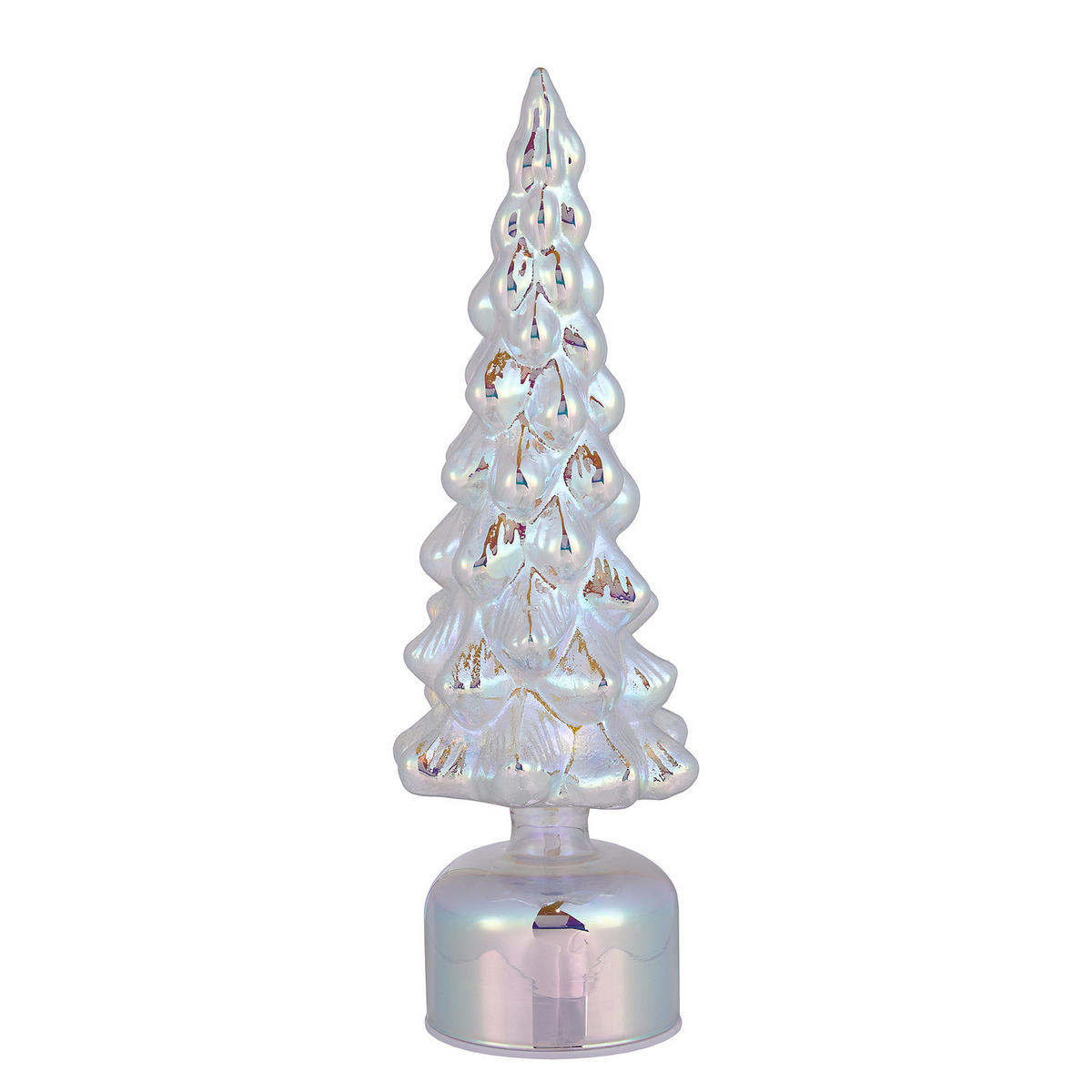 DEKOFIGUR LED-Tanne rotierend Xmas - Transparent, Glas (11/34/11cm) - Butlers