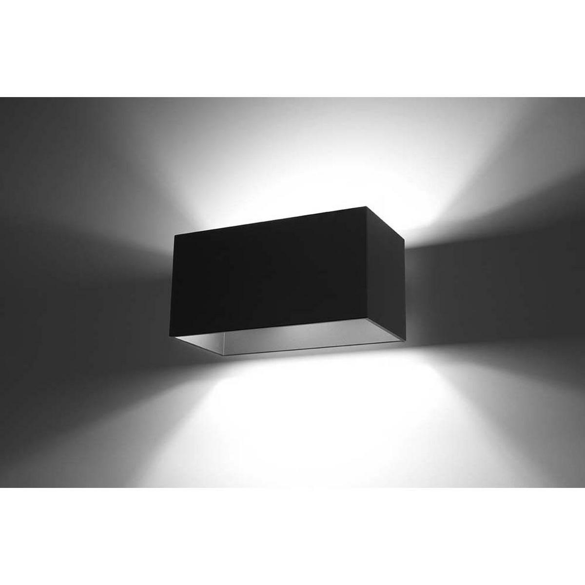 LED WANDLEUCHTE Aluminium Schwarz - Schwarz, Metall (10/12/20cm)