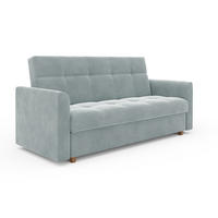 SCHLAFSOFA mit Bettkasten Salamanka, Hellblau - Blau, Textil (85/88/215cm) - Meblito