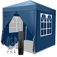FALTPAVILLON 2 x 2 m Blau mit 4 Seitenteilen - Blau, Textil (200/245/200cm)