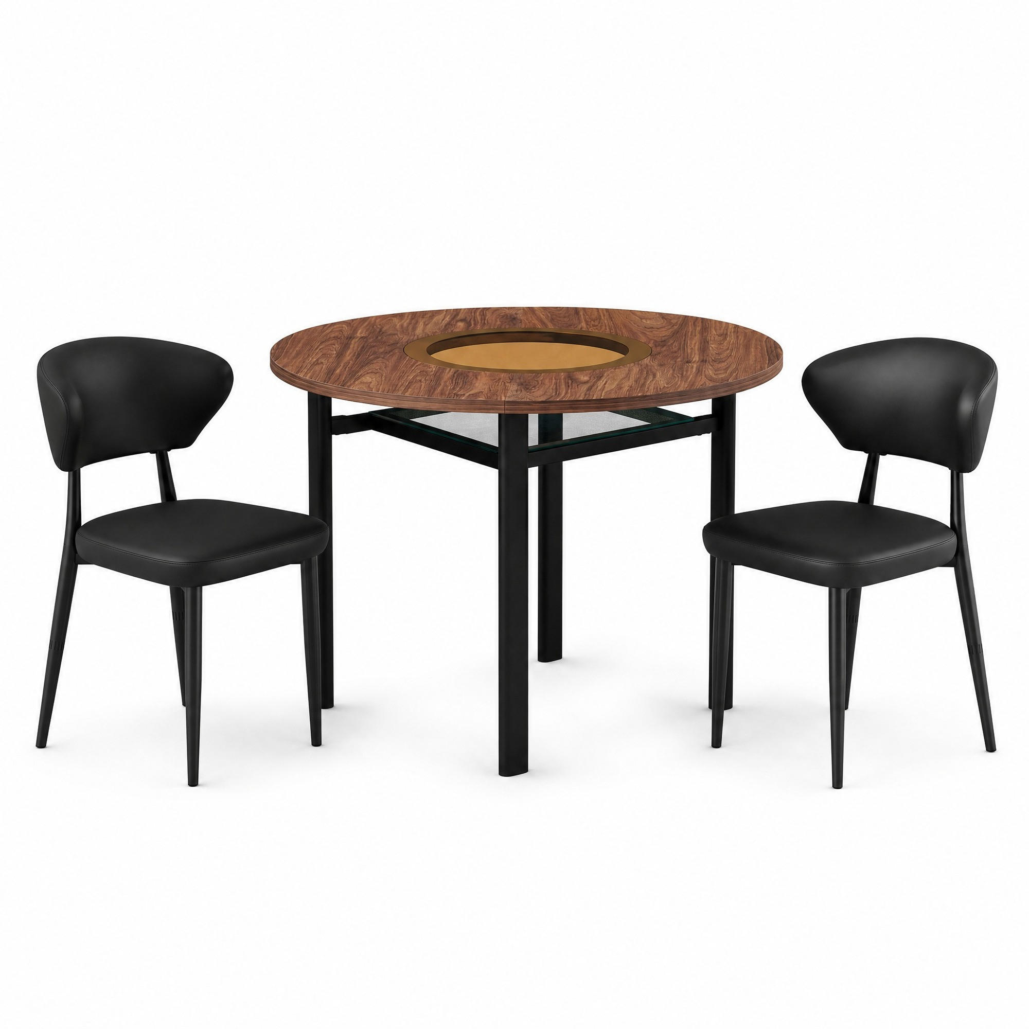 Meubliv Esstisch-Set Braun 100x76x100 cm