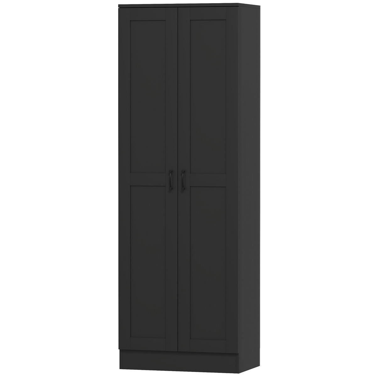 HIGHBOARD DE-11325 2 Türen & 5 Böden (3 verstellbar) Schwarz - Schwarz, Holzwerkstoff (36.5/175/60cm) - ComfortXL