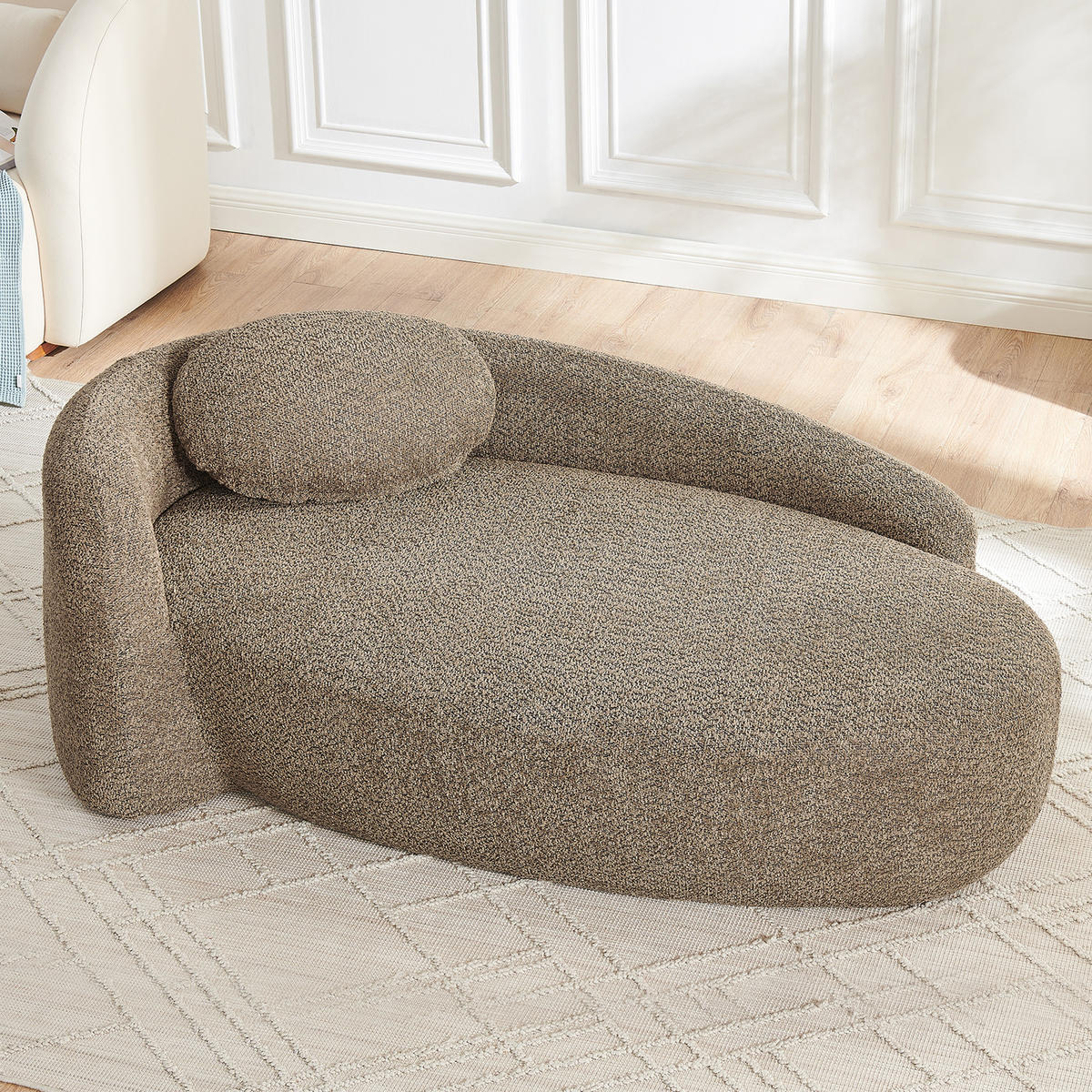 RÉCAMIERE DE-34585 Teddyfleece mit abgerundetem Design Braun - Braun, Textil (96/62/170cm) - ComfortXL