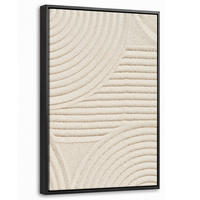 LEINWAND Bilder mit Rahmen - Muster - Abstrakt - Weiß - 20x30 - Beige, Textil (20/30cm) - MuchoWow
