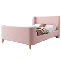 KINDERBETT 90/200 cm aus Samt mit Weltraummuster Rosa - Pink, Textil (90/200cm) - Modenvie