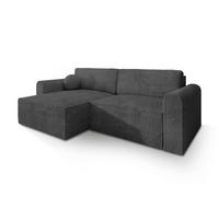 ROHOVÁ SEDAČKA FIANO grafitová - šedá/grafitová, dřevo/textil (245/148cm) - MASSENO