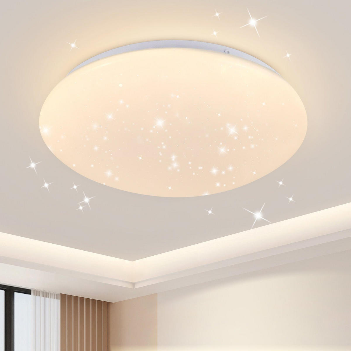 LED-DECKENLEUCHTE Iris 25.2/25.2/6.2 cm - Weiß, Kunststoff (25.2/25.2/6.2cm) - Nettlife