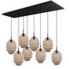 HÄNGELEUCHTE Echos 8-flammig Klar Ø 25cm - Klar/Schwarz, Glas (25/25/28cm) - s.luce