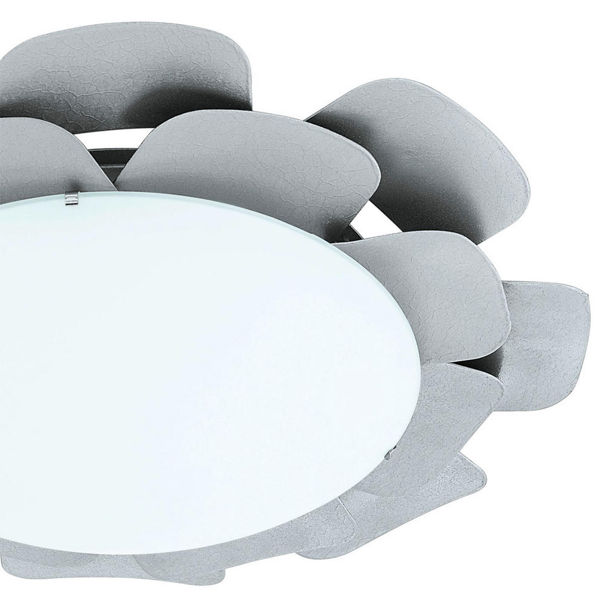 LED DECKENLEUCHTE Recletta Silber - Silberfarben, Glas (38/38/8cm)