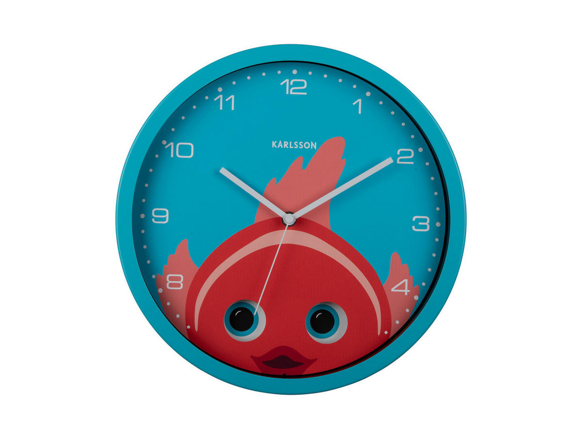 WANDUHR Peekaboo Ø30,8 cm - Türkis, Metall (30.8/1/30.8cm) - Karlsson