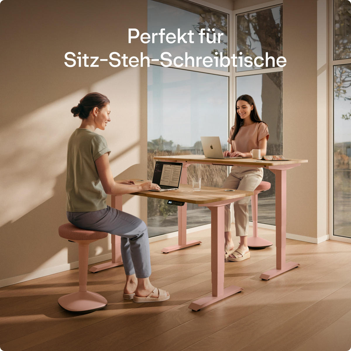 ERGONOMISCHER Balancehocker, Rosa - Pink, Kunststoff (37/58/37cm) - Desktronic