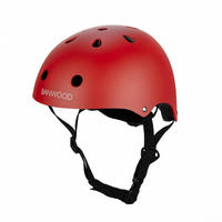 FAHRRADHELM für Kinder 3-7 Jahre, Rot - Rot, Kunststoff (21/24cm) - Banwood