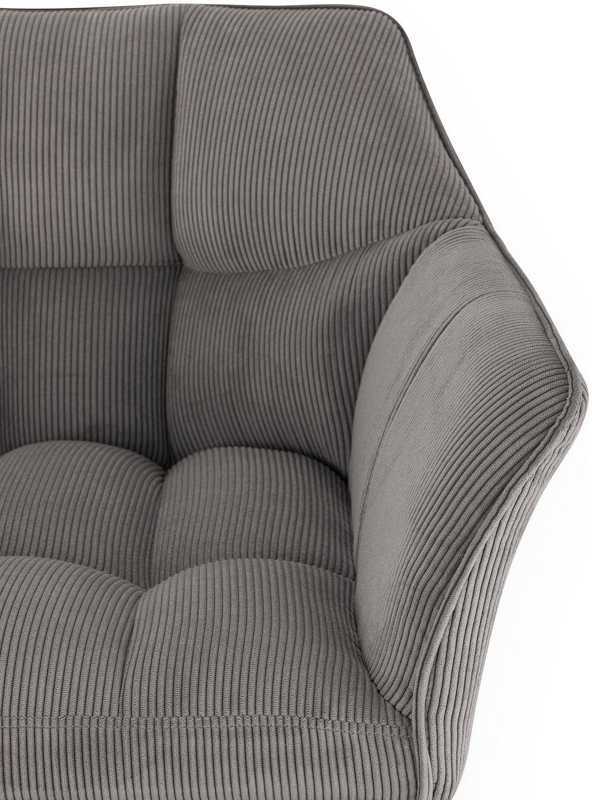BARHOCKER Metall Taupe - Taupe/Weiß, Metall (64/110/48cm) - CLP