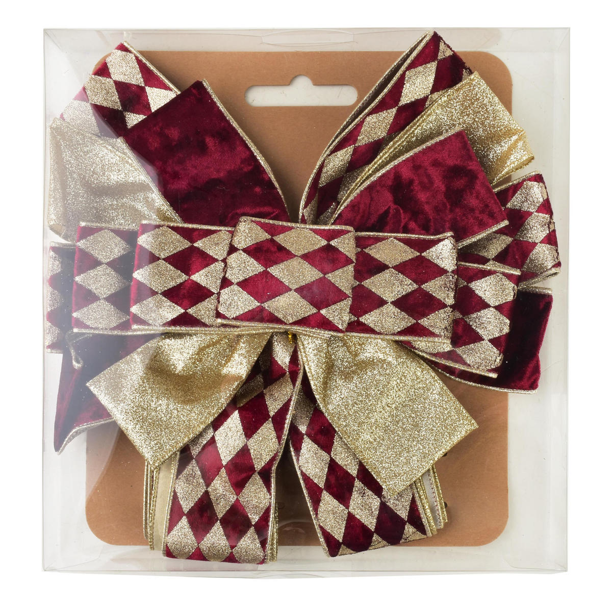 DEKOSCHLEIFE SANTA LILA Bordeaux Samt - Bordeaux, Textil (35/5/35cm) - Mondex