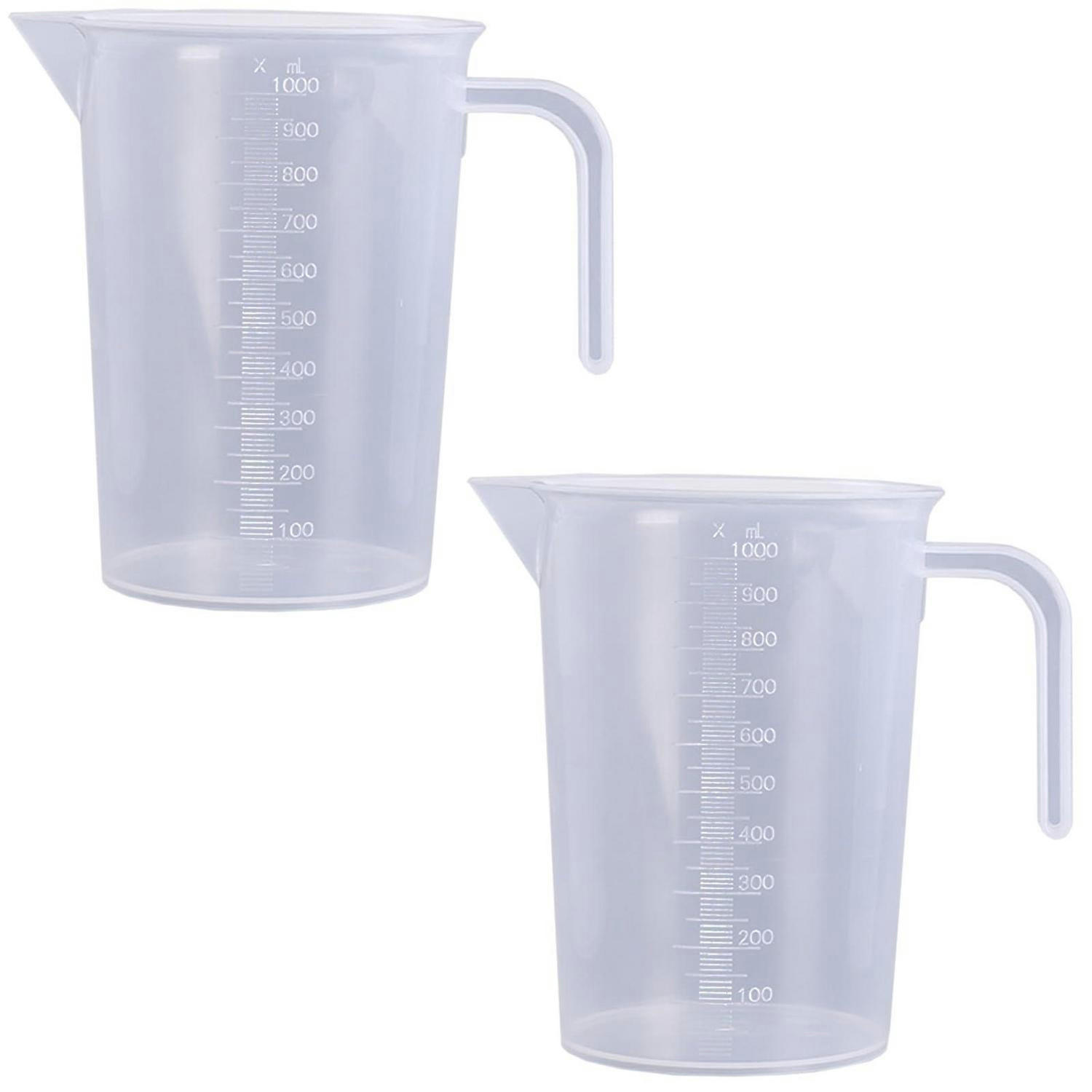 MESSBECHER 2-teiliges Set 1000 ml transparent - Transparent, Kunststoff (1L)