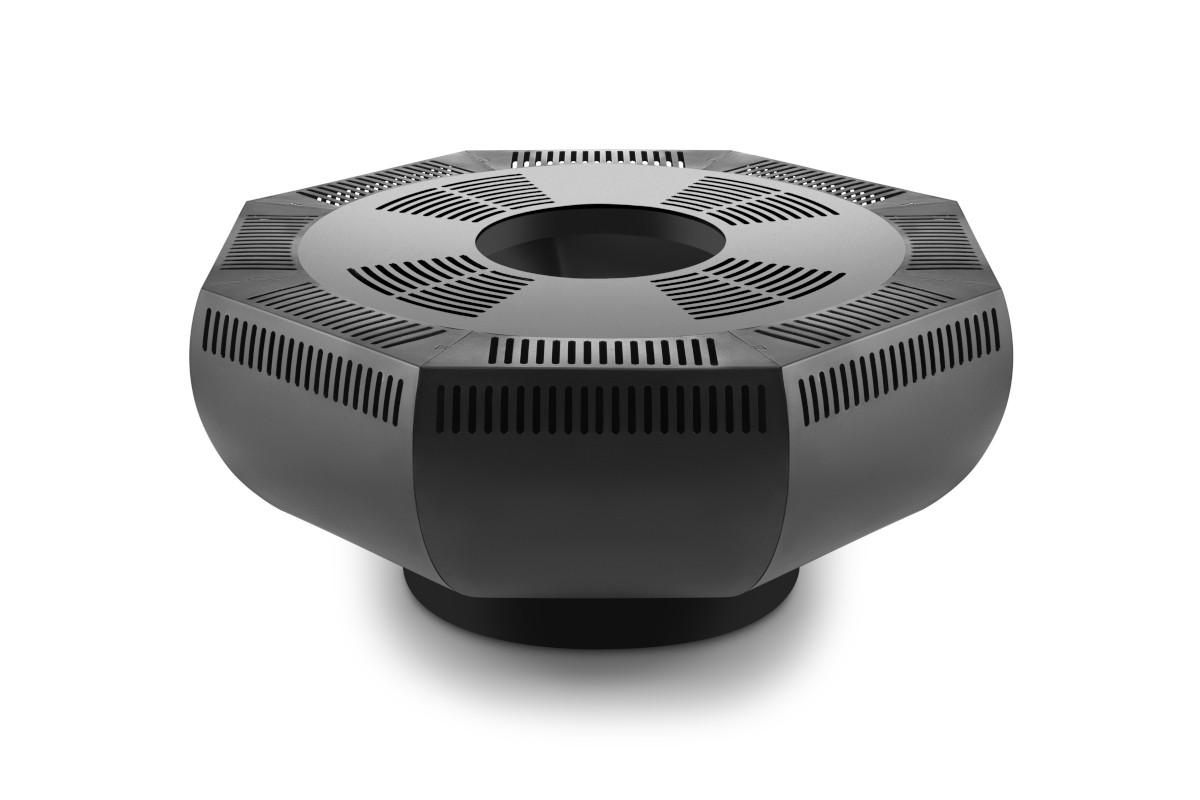 FEUERSCHALE mit Grillring und Grillplatte WOX Schwarz 115 x 115 x 50 cm 96 kg pulverbeschichtet - Schwarz, Metall (115/50/115cm) - The Favilla