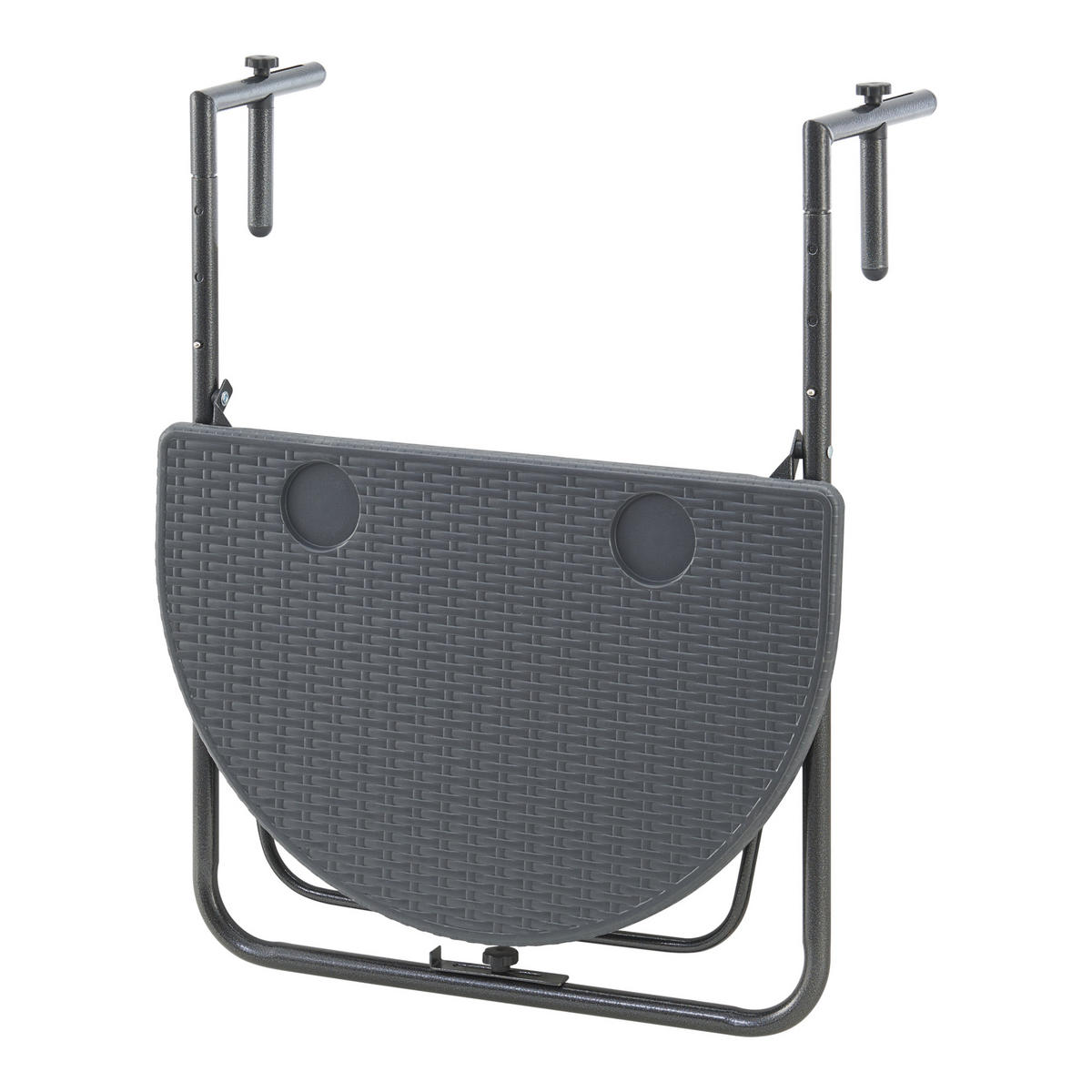 BALKONHÄNGETISCH Cicala - Dunkelgrau, Metall (64/60/83.5cm) - [en.casa]