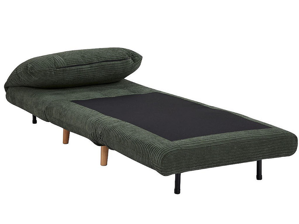 SCHLAFSESSEL - Cord - Dunkelgrün - PALULA - Grün, Textil (81/83/88cm) - Vente-Unique