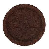 BADEMATTE 80 cm rund, 100% Baumwolle, wendbar - Braun, Textil (80/80cm) - Homescapes