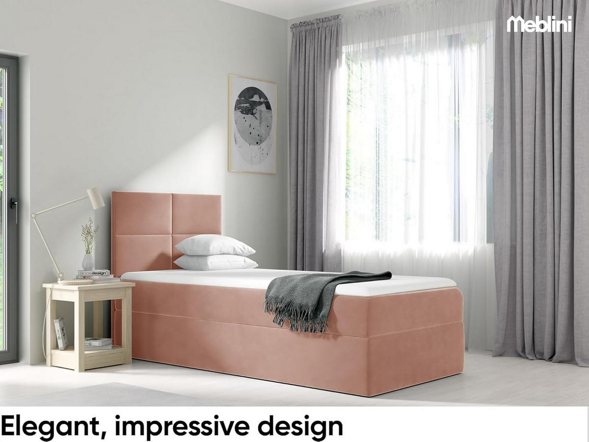 KINDERBETT MINO 3 - Pink, Holzwerkstoff (104/208cm) - Meblini