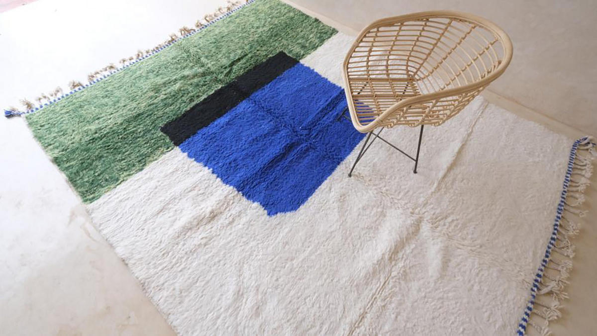 BERBERTEPPICH aus reiner Wolle 248x 308 cm - Grün, Naturmaterialien (248/308cm) - AFK Living