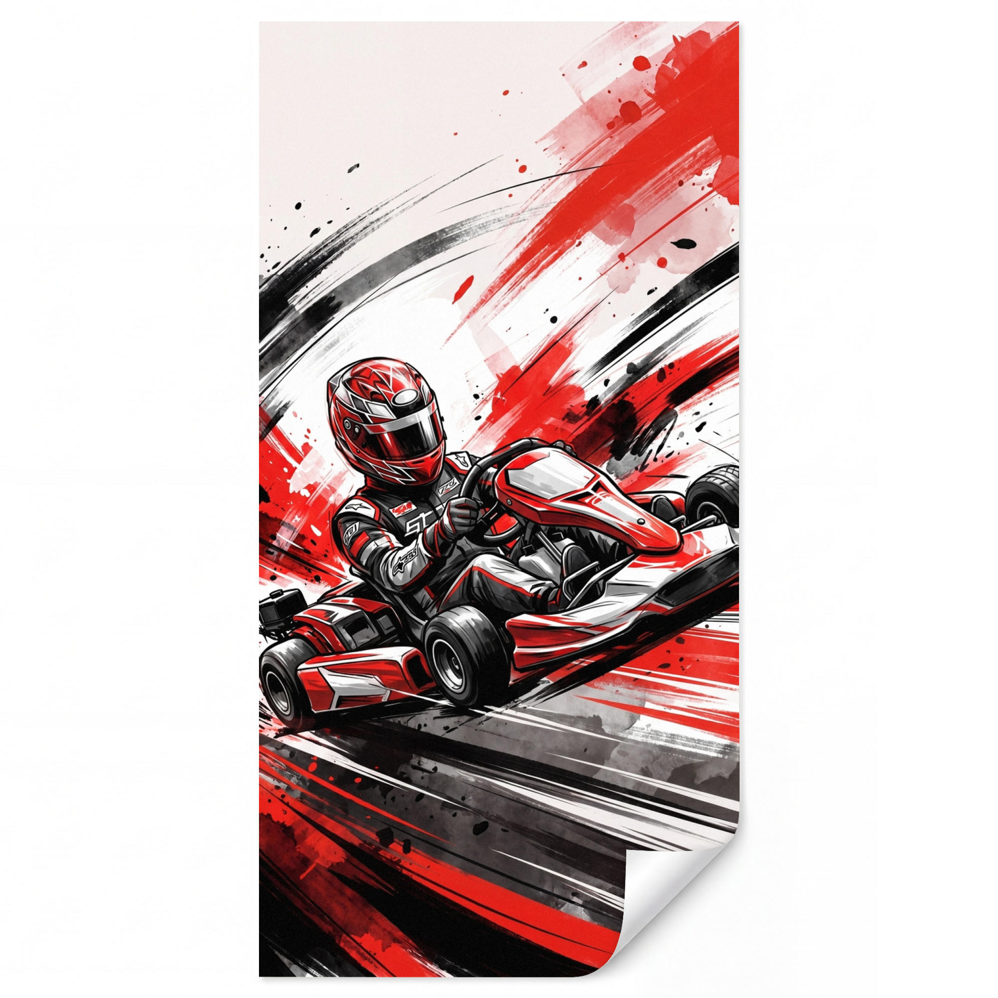 OnlyWow Kindertapete Rot 120x220 cm