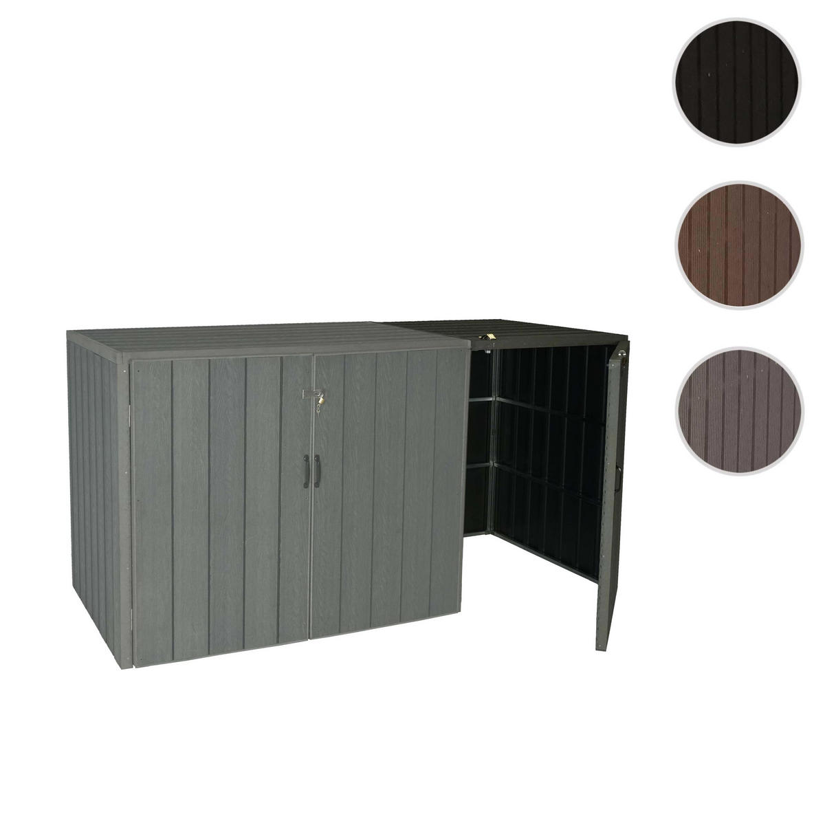 MÜLLTONNENBOX ERWEITERUNG Grau - Grau, Metall (79/117/105cm) - MCW