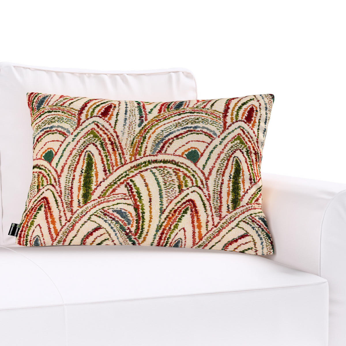 KISSENHÜLLE Cosy Home beige- rot, 47x28 cm - Multicolor, Textil (47/28cm) - Dekoria