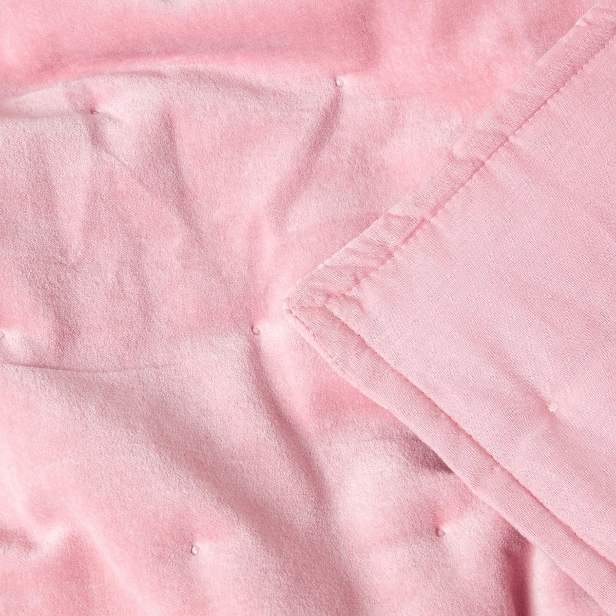 SAMT-KUSCHELDECKE 120/150 cm, Baumwolle wattiert - Rosa, Textil (125/150cm) - Homescapes