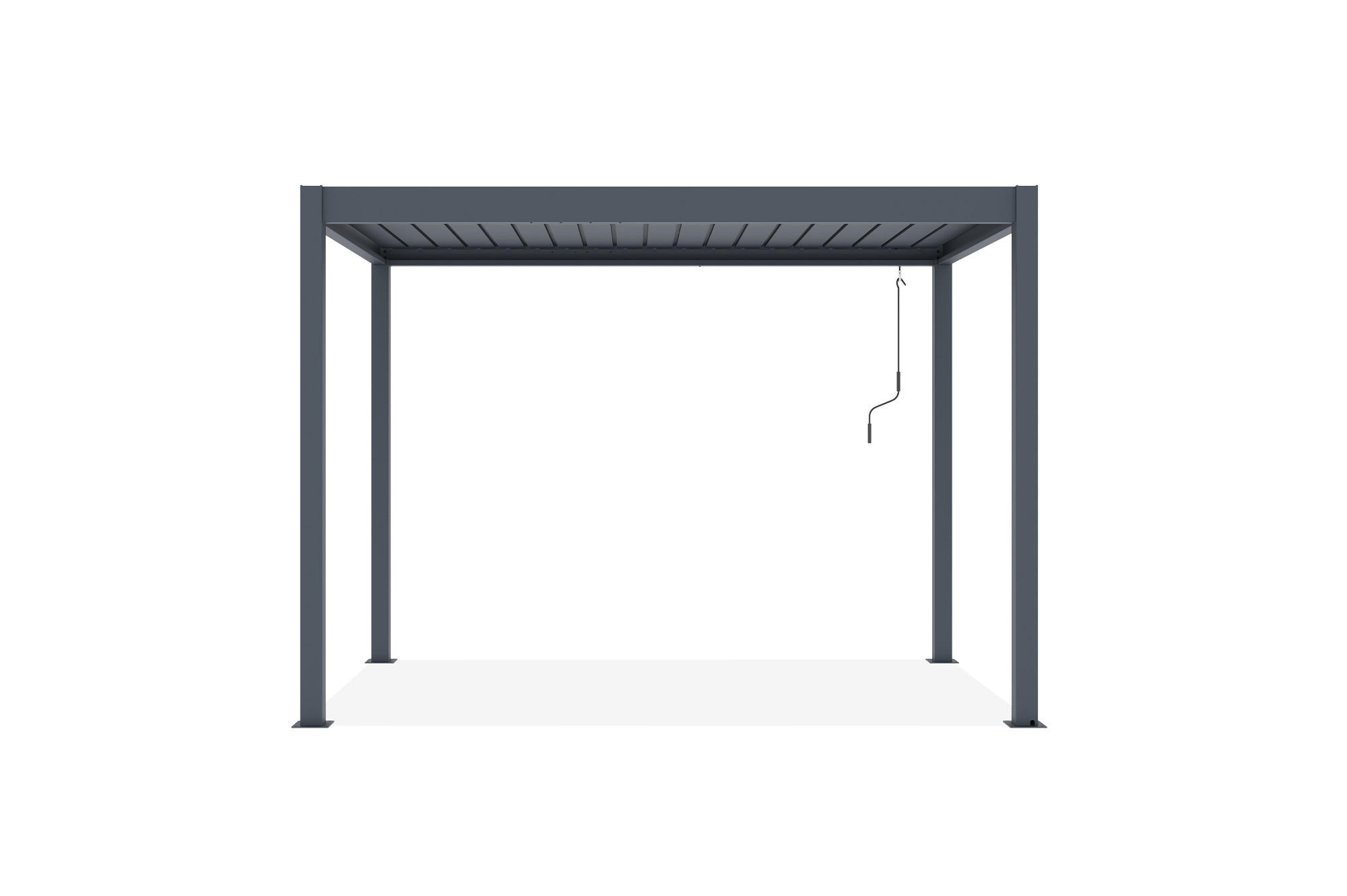 PERGOLA BIOKLIMATISCHE SELBSTTRAGENDE Piana grauem 3m x 2m - Grau, Metall (196/218/304cm) - Cazeboo