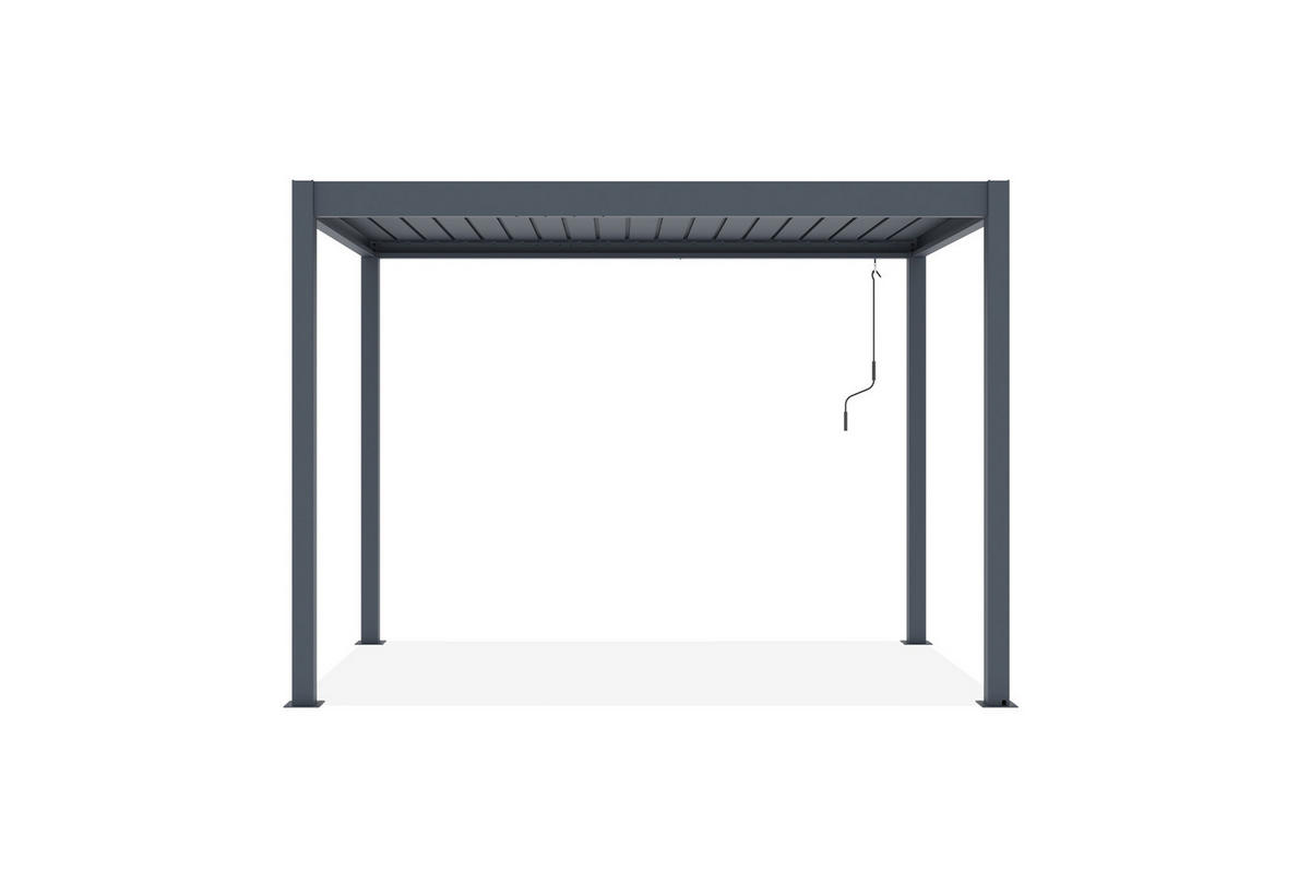 PERGOLA BIOKLIMATISCHE SELBSTTRAGENDE Piana grauem 3m x 2m - Grau, Metall (196/218/304cm) - Cazeboo