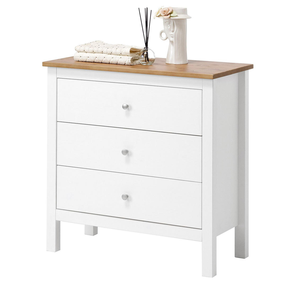KOMMODE Massivholz 37/75/75 cm - Braun, Holz (75/75/37cm) - hagge home