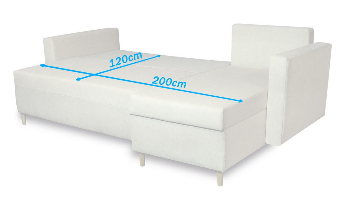ECKSOFA OTTO mit Bettkasten und Schlaffunktion L-Form, Ottomane Universal - Gelb, Textil (230/145cm) - Marpur