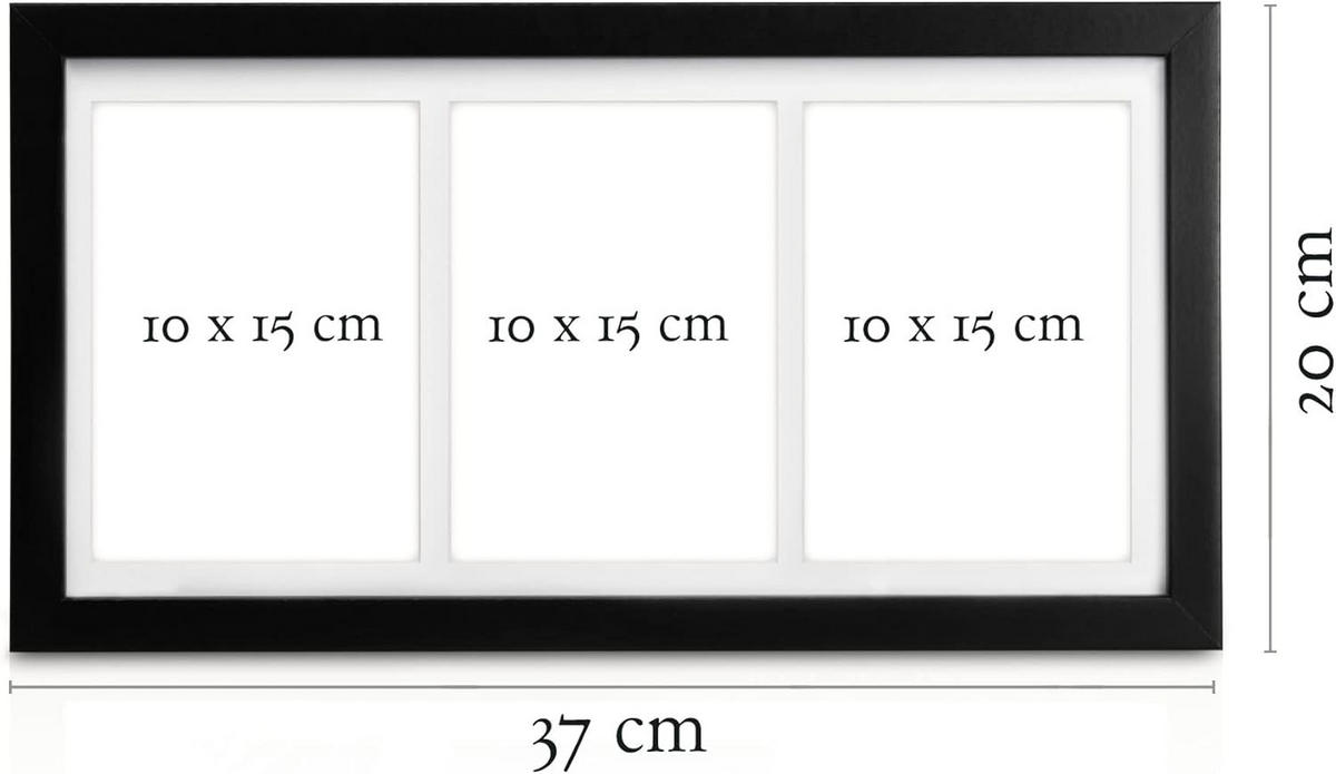 BILDERRAHMEN Galeria 10x15cm Schwarz (6tlg) - Schwarz, Holzwerkstoff (20/2/37cm) - BoMoe