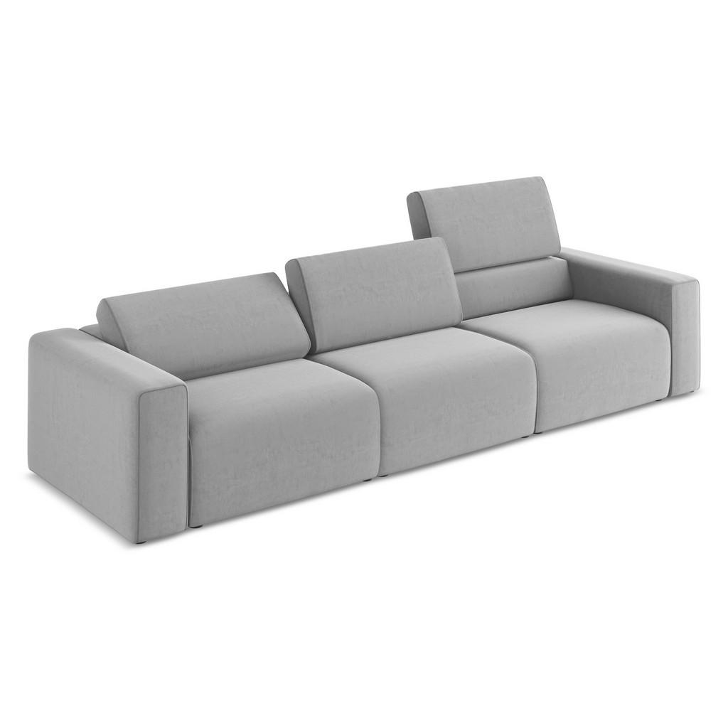 Thumbnail - Makamii 4-Sitzer-Sofa, Grau, Textil, Füllung: Schaumstoff, 314x80x103 cm, Made in EU, Wohnzimmer, Sofas & Couches, Sofas