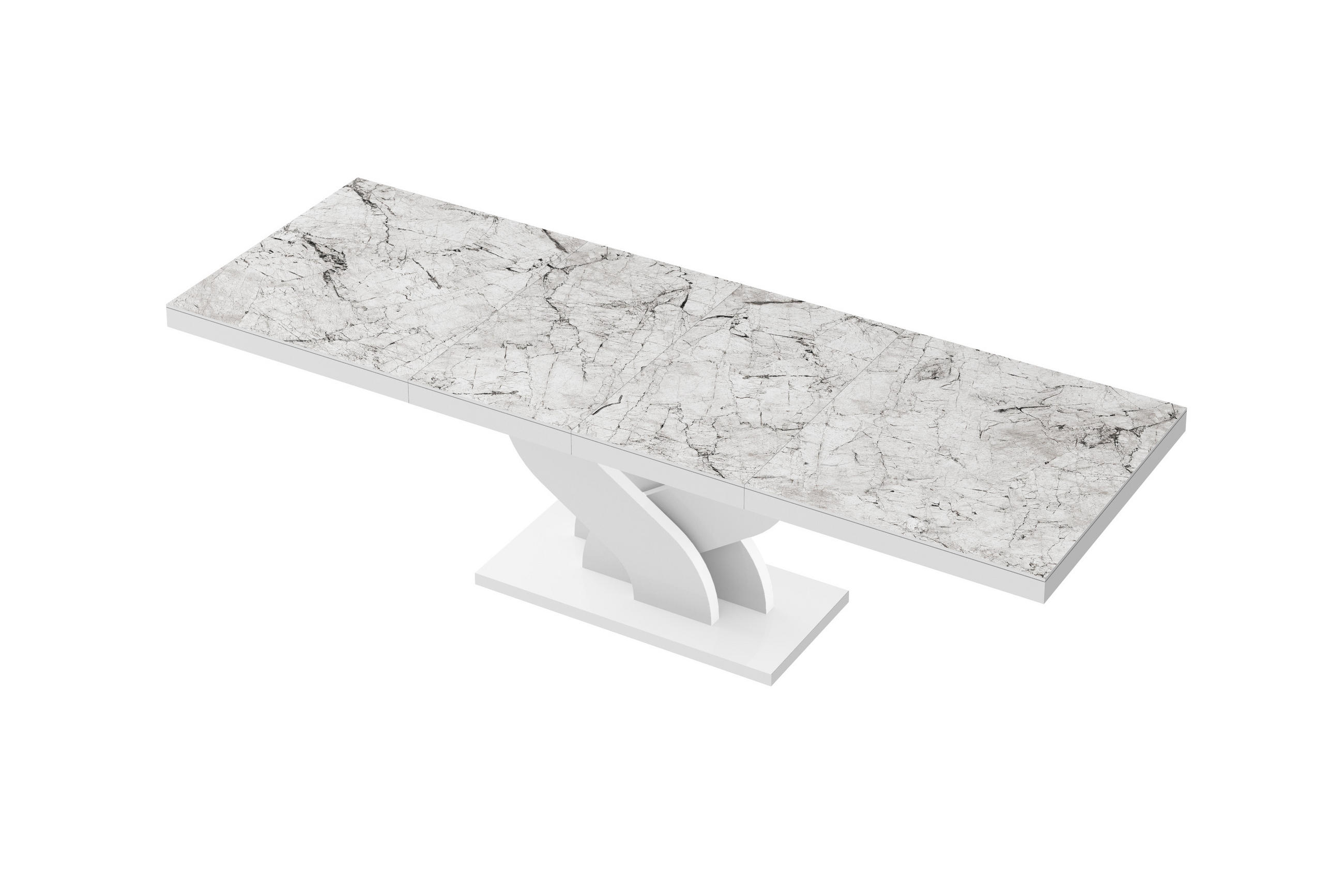 designimpex Esstisch Weiß Hochglanz, Weiß 160x74x89 cm
