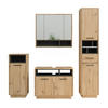 BADMÖBEL-SET Beatrice Artisan-Eiche 4 Teile - Anthrazit/Eiche Artisan, Holzwerkstoff (80/64/40cm) - Vicco