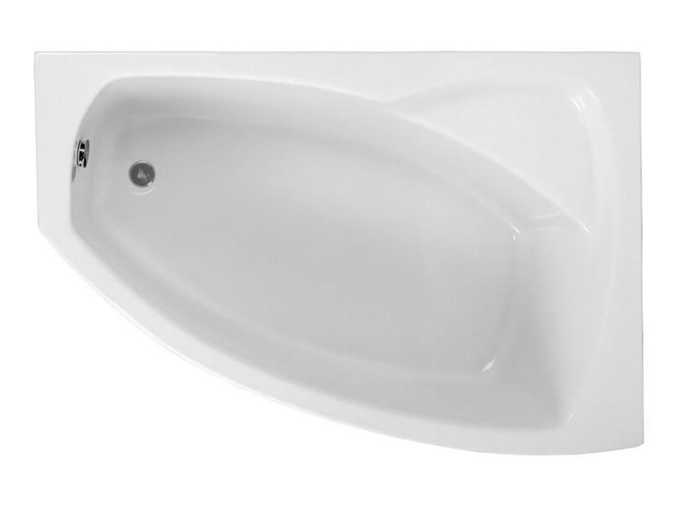 BADEWANNE Eckwanne FRIDA 140/80 Rechts Ablauf & Füße - Weiß, Kunststoff (80/55.5/140cm) - bad land