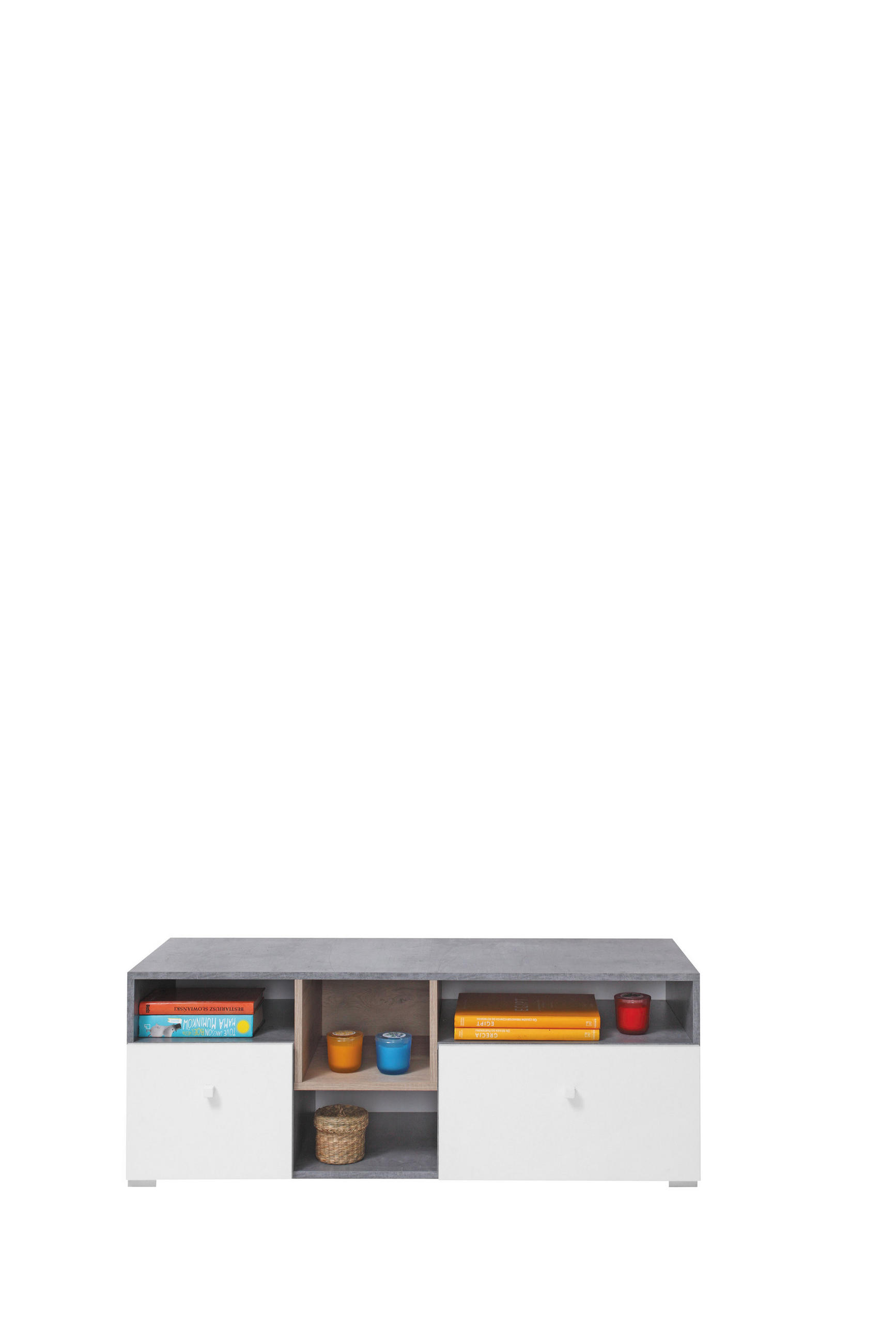 LOWBOARD GALIA 120/45/45 cm, Taupe - Taupe/Weiß, Holzwerkstoff (120/45/45cm) - MASSENO