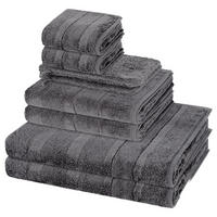 FROTTIERSET Noblesse 8-teilig - Dunkelgrau, Textil (50/100cm) - Cawoe
