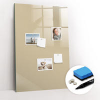 MAGNETTAFEL 60x90 Beige schwarzer Marker - Sandfarben, Glas (60/0.4/90cm) - TULUP