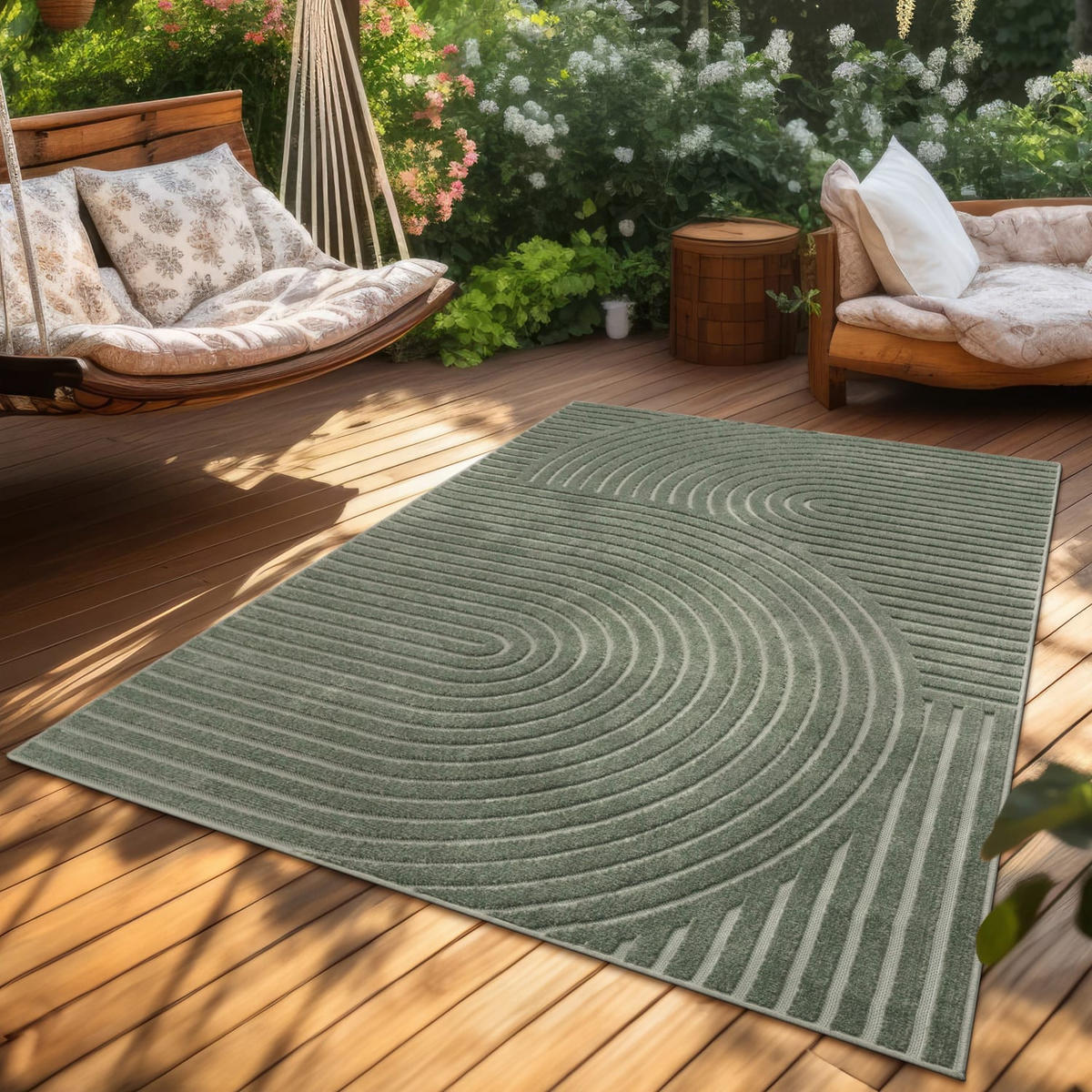 OUTDOORTEPPICH 60/100 cm Cotton 236 - Grün, Kunststoff (60/100cm) - Paco Home